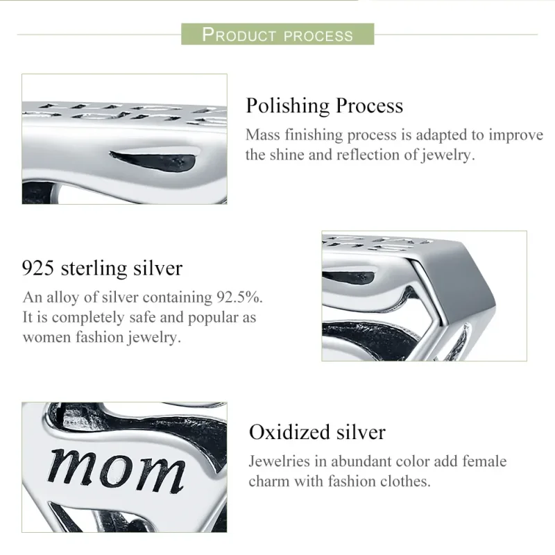 (bilde for) Pandora Style Sølv Super Mom Charm - SCC429 - Vis 6