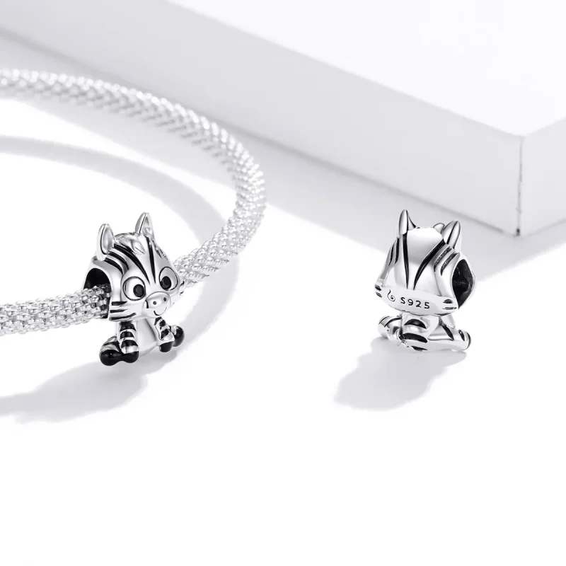 (bilde for) Pandora Style Sølv tegneserie Zebra Charm - BSC387 - Vis 4