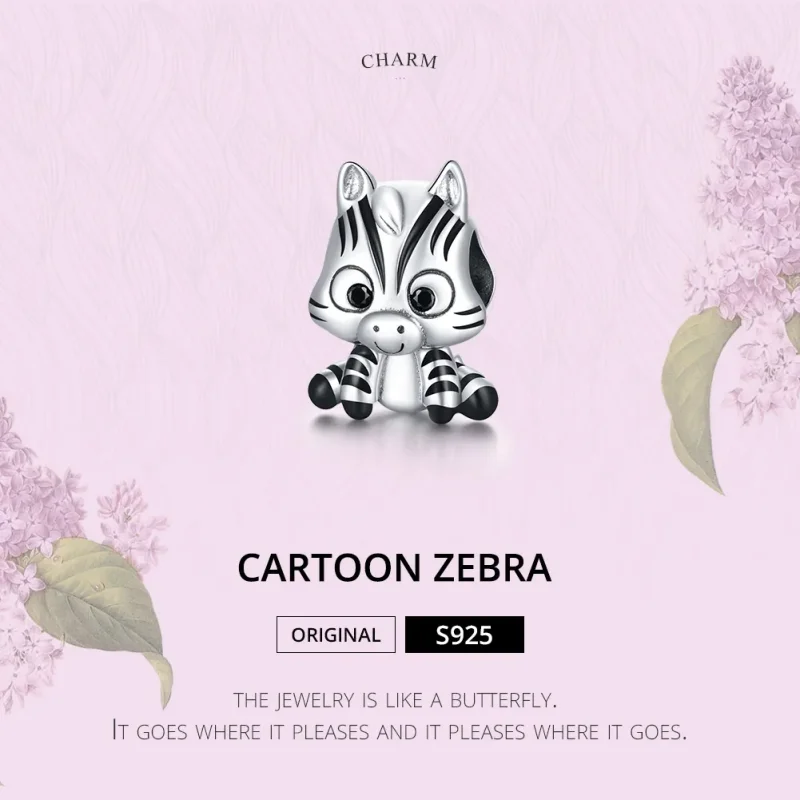 (bilde for) Pandora Style Sølv tegneserie Zebra Charm - BSC387 - Vis 6