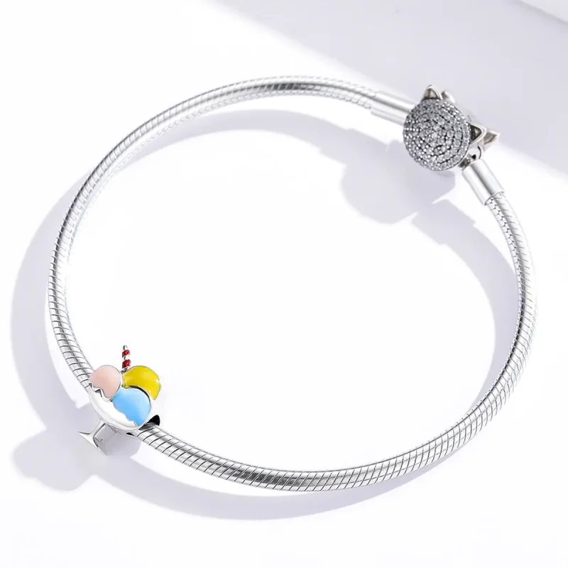 (bilde for) Pandora Style sølv trefarget ball iskrem - SCC1532 - Vis 3