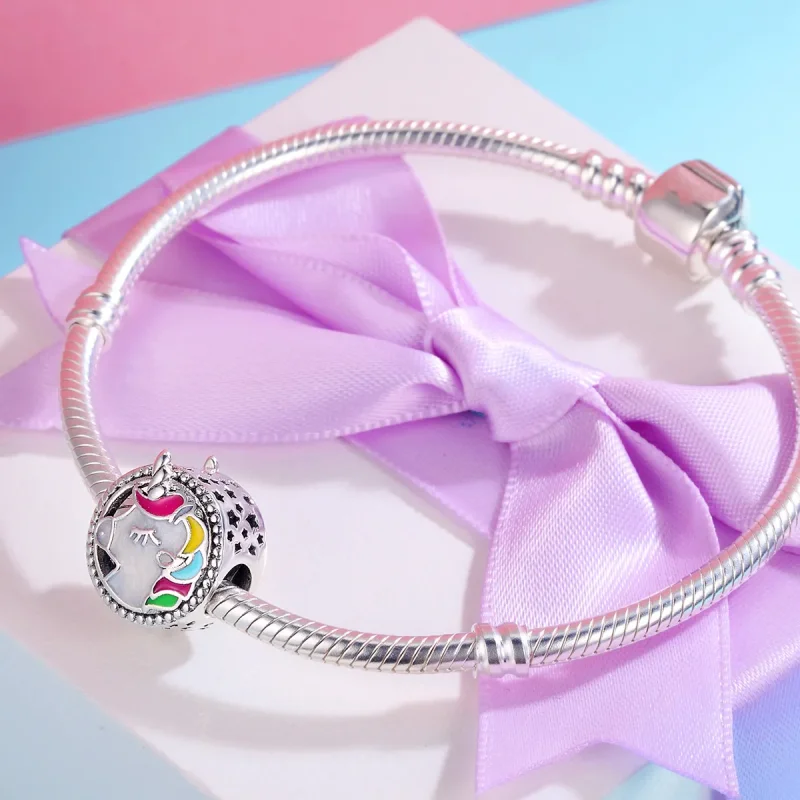 (bilde for) Pandora Style Sølv Vakker Unicorn Charm - SCC362 - Vis 5