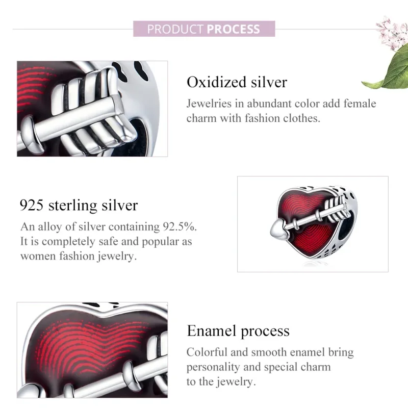 (bilde for) Pandora Style Sølv Valentinsdag First Love Charm - SCC480 - Vis 8