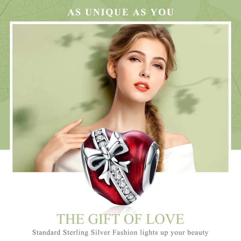 (bilde for) Pandora Style Sølv Valentinsdag Kjærlighetsgave Charm - SCC741 - Vis 6