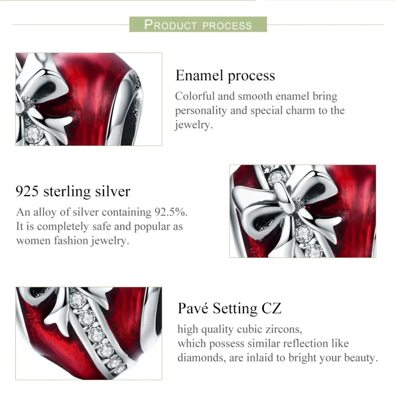 (bilde for) Pandora Style Sølv Valentinsdag Kjærlighetsgave Charm - SCC741 - Vis 7