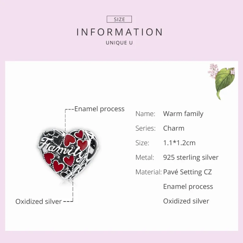 (bilde for) Pandora Style Sølv Varm Familie Charm - SCC1750 - Vis 7