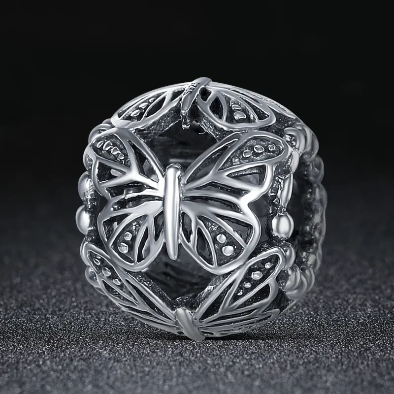 (bilde for) Pandora Style Sølv Vintage Sommerfugl Charm - SCC491 - Vis 2