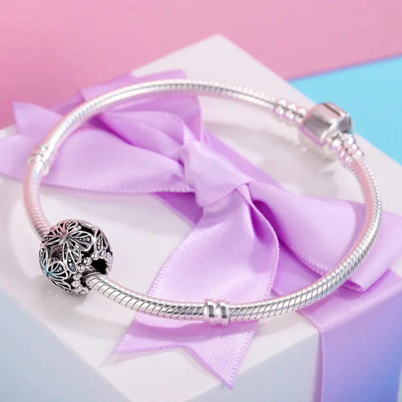 (bilde for) Pandora Style Sølv Vintage Sommerfugl Charm - SCC491 - Vis 5