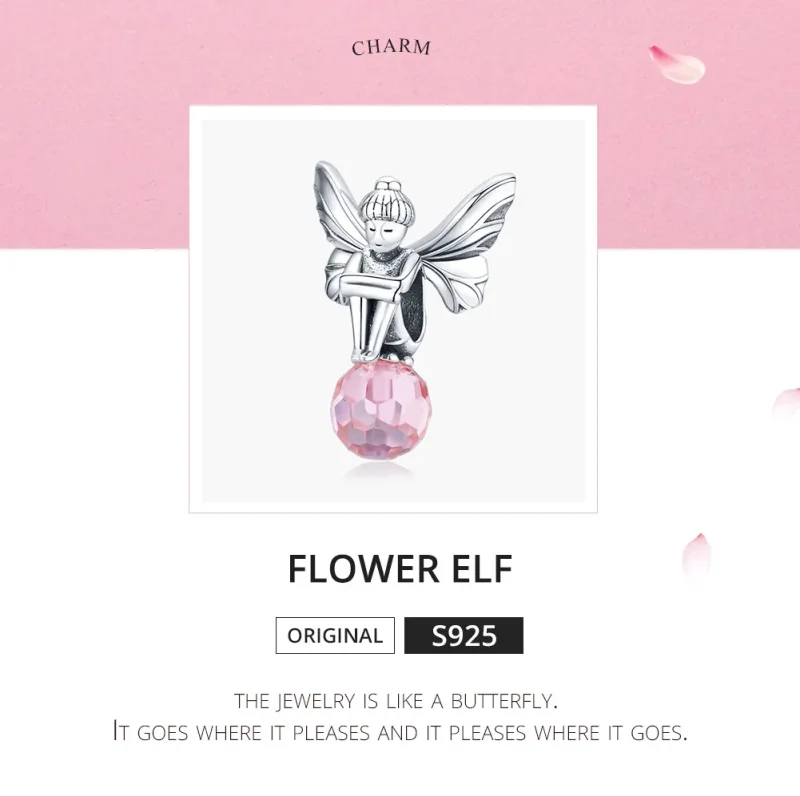 (bilde for) Pandora Style Sølvblomst Alv Charm - SCC1483 - Vis 5