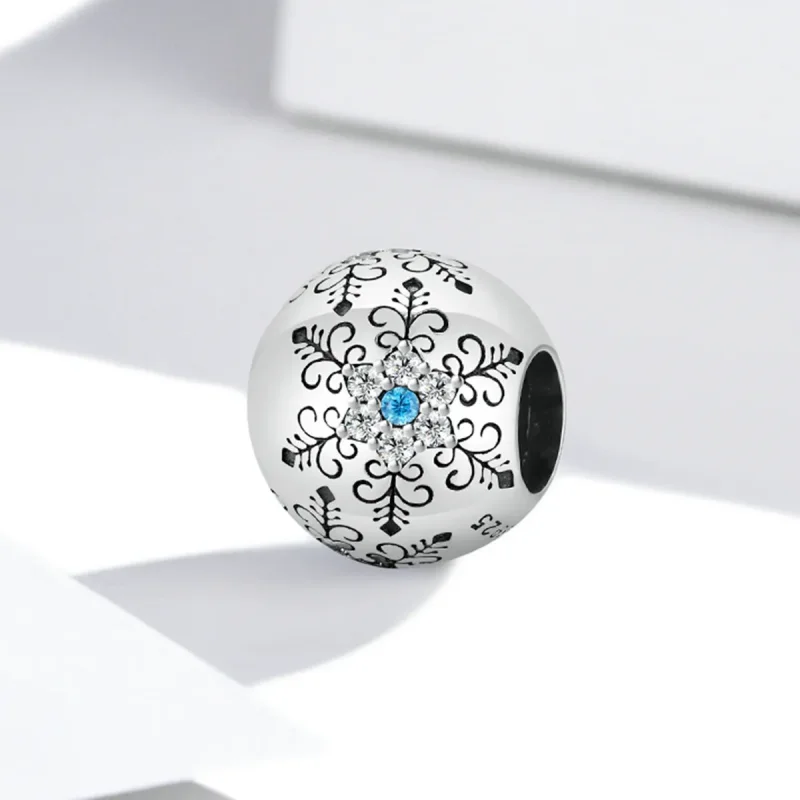 (bilde for) Pandora Style Snowflakes Charm - BSC513 - Vis 2