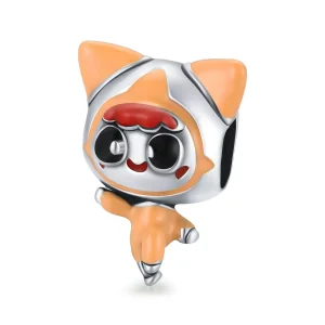 (bilde for) Pandora Style Space Cat Doll Charm - SCC1941