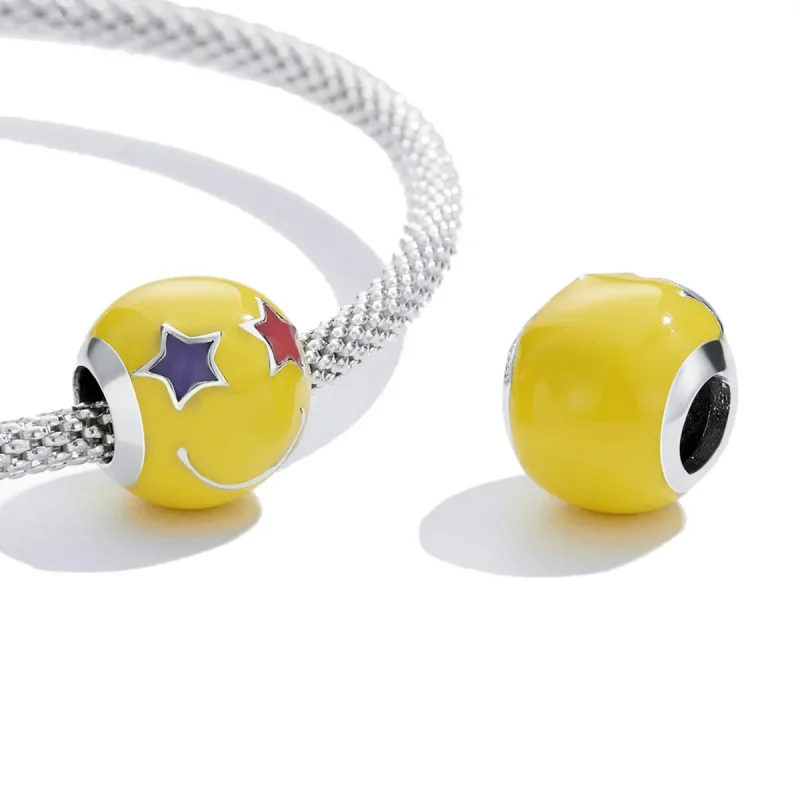 (bilde for) Pandora Style Star Eye Smiley Charm - SCC2190 - Vis 3