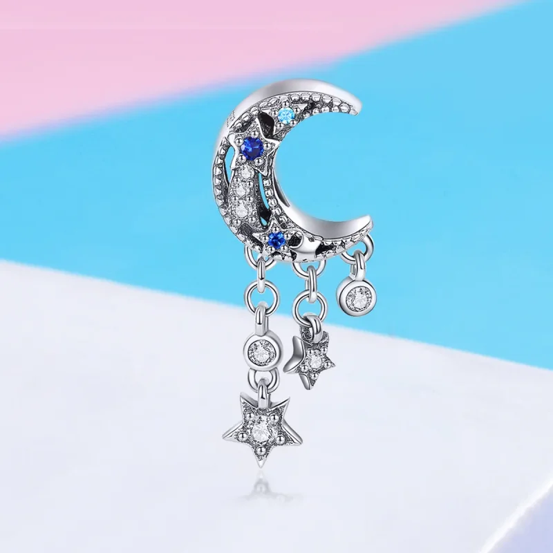(bilde for) Pandora Style Starry Sky Charm - BSC023 - Vis 2
