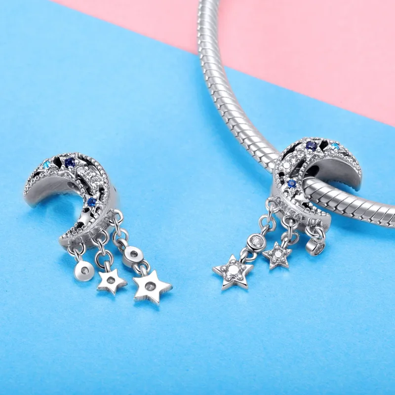 (bilde for) Pandora Style Starry Sky Charm - BSC023 - Vis 4