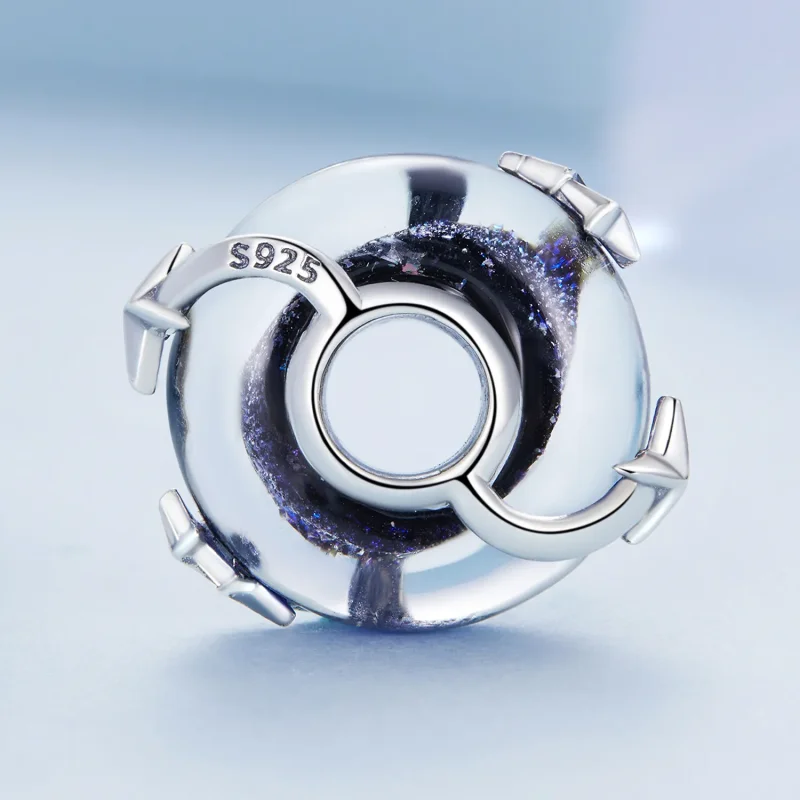 (bilde for) Pandora Style Starry Sky Glass Charm - BSC682 - Vis 3