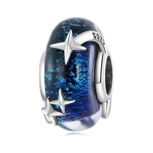 (bilde for) Pandora Style Starry Sky Glass Charm - BSC682