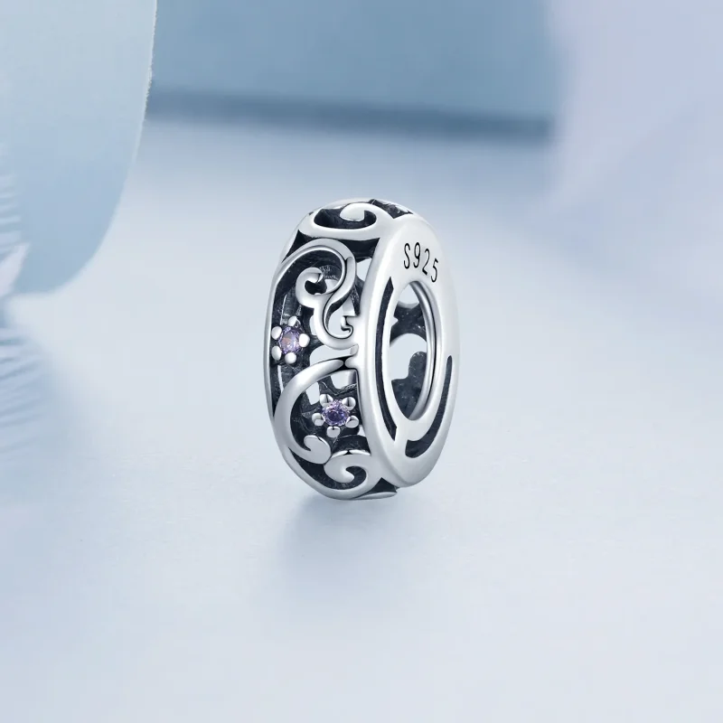 (bilde for) Pandora Style Streamer Spacer Charm - BSC639 - Vis 2