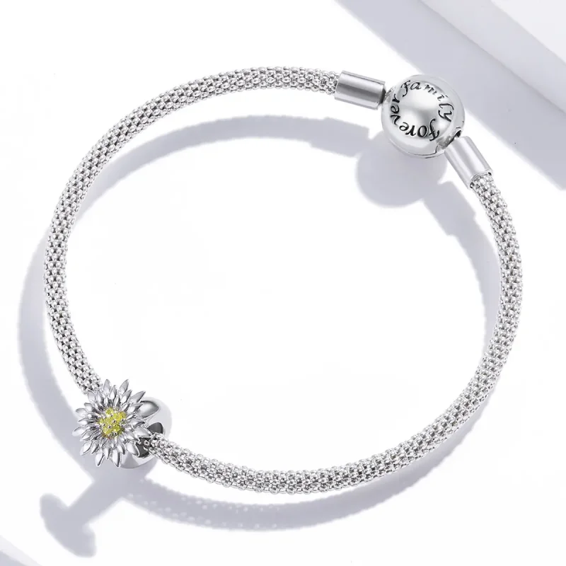 (bilde for) Pandora Style Sun Flower Charm - SCC1765 - Vis 3