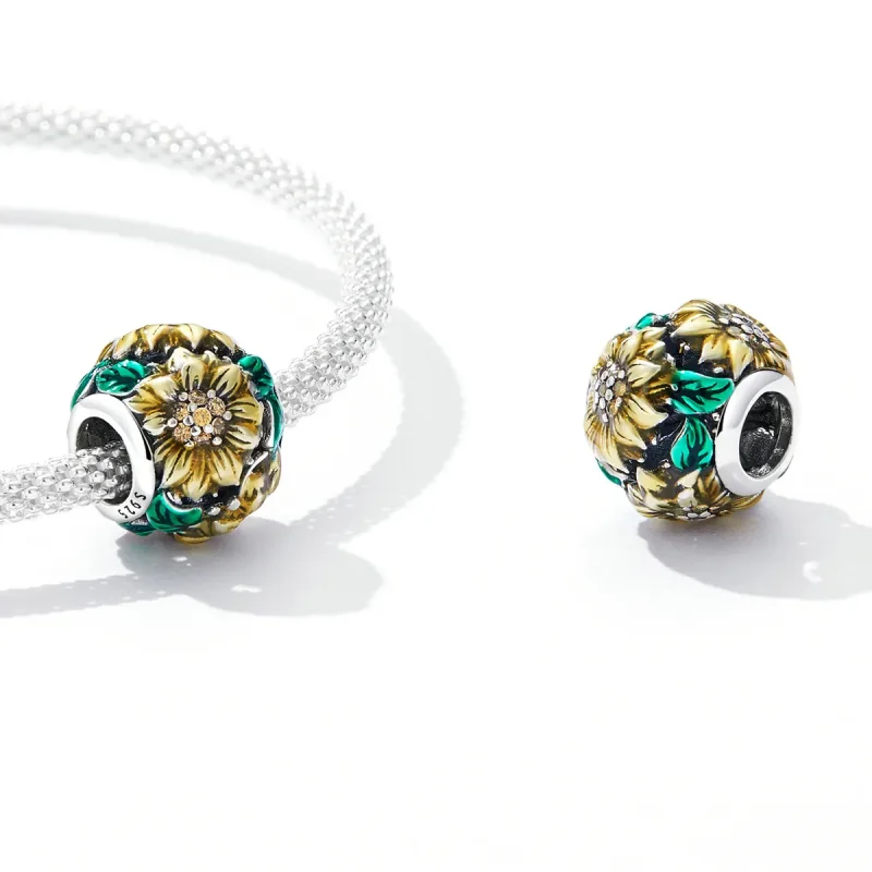 (bilde for) Pandora Style Sunflower Charm - SCC2209 - Vis 4