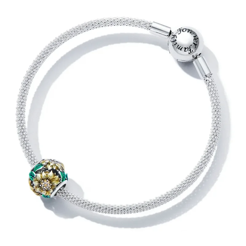 (bilde for) Pandora Style Sunflower Charm - SCC2209 - Vis 5