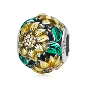 (bilde for) Pandora Style Sunflower Charm - SCC2209