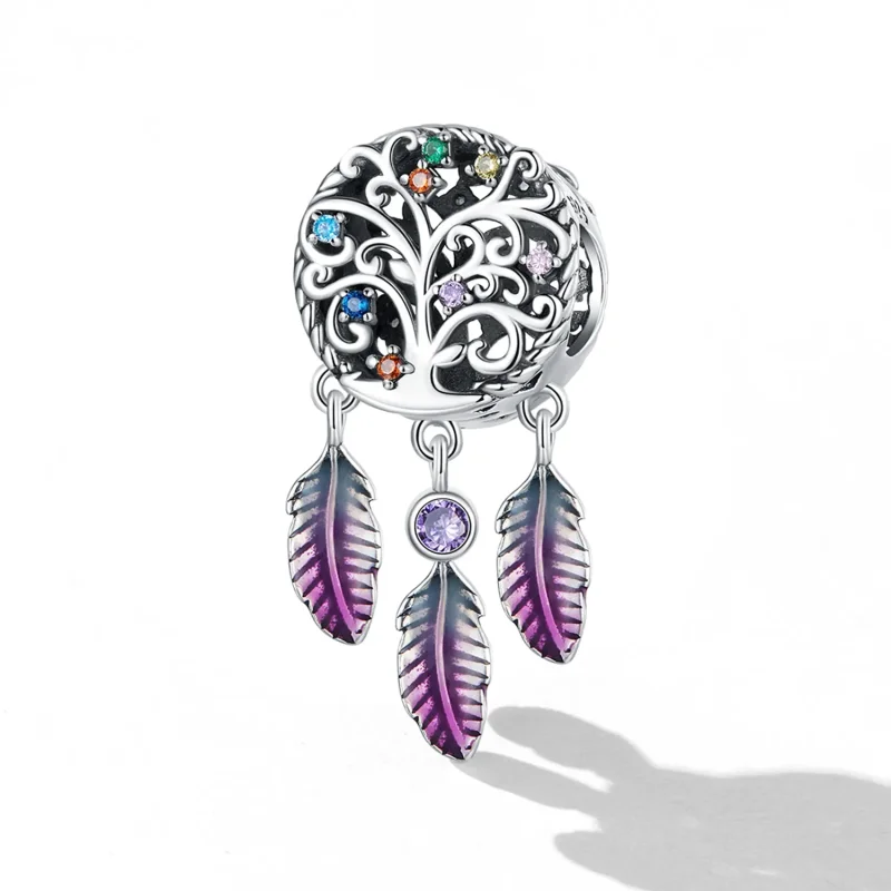 (bilde for) Pandora Style Tree of Life Dream Catcher Charm - SCC2268 - Vis 2