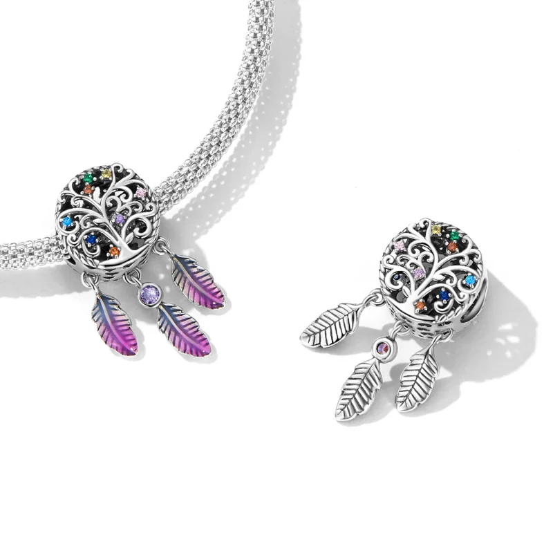 (bilde for) Pandora Style Tree of Life Dream Catcher Charm - SCC2268 - Vis 4
