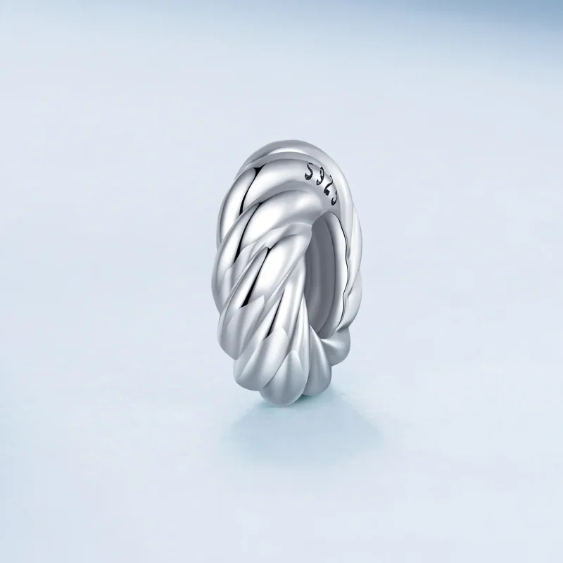 (bilde for) Pandora Style Twist Spacer Charm - BSC698 - Vis 2