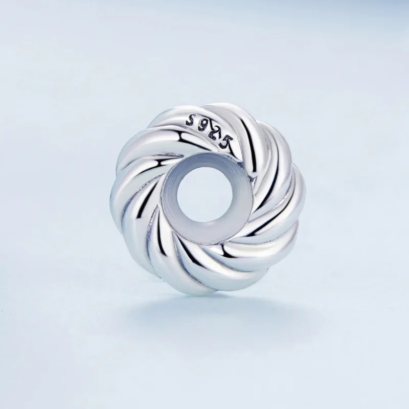 (bilde for) Pandora Style Twist Spacer Charm - BSC698 - Vis 3