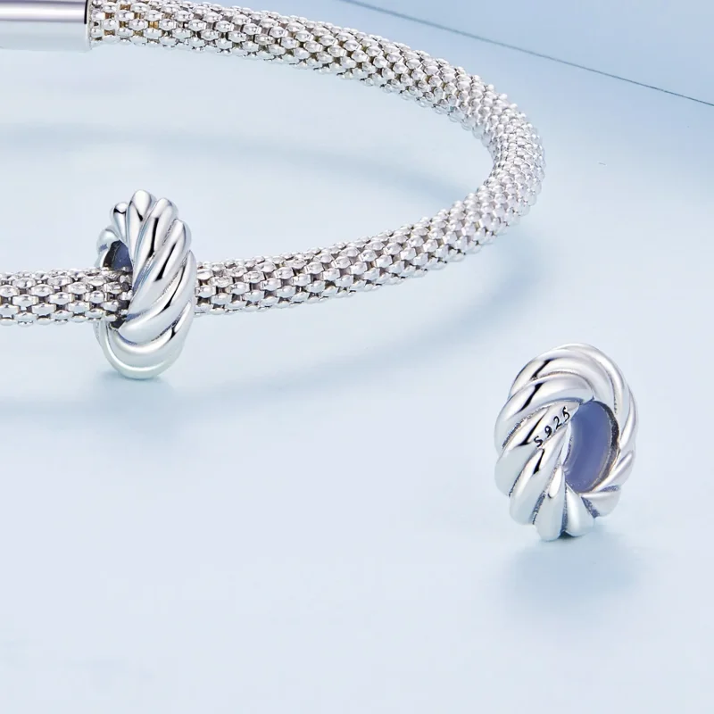 (bilde for) Pandora Style Twist Spacer Charm - BSC698 - Vis 4