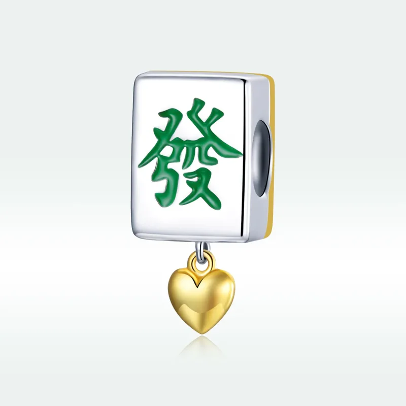 (bilde for) Pandora Style Two Tone Bicolor Mahjong Tiles Charm - SCC1751 - Vis 5