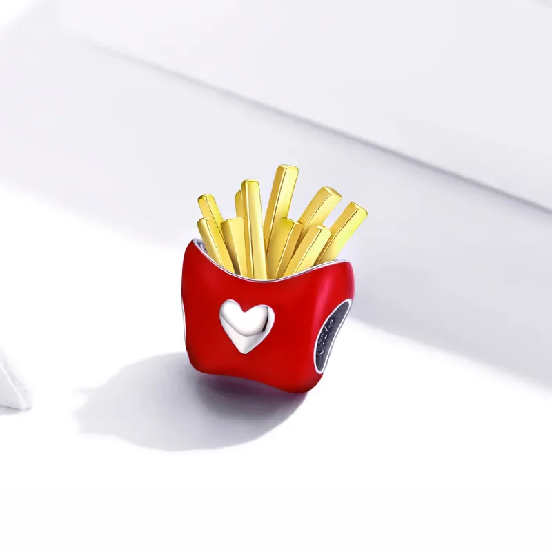 (bilde for) Pandora Style Two Tone Delicious Fries Charm - SCC1606 - Vis 2