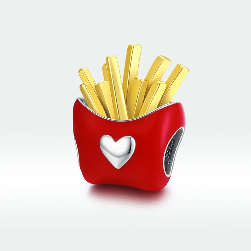 (bilde for) Pandora Style Two Tone Delicious Fries Charm - SCC1606 - Vis 5