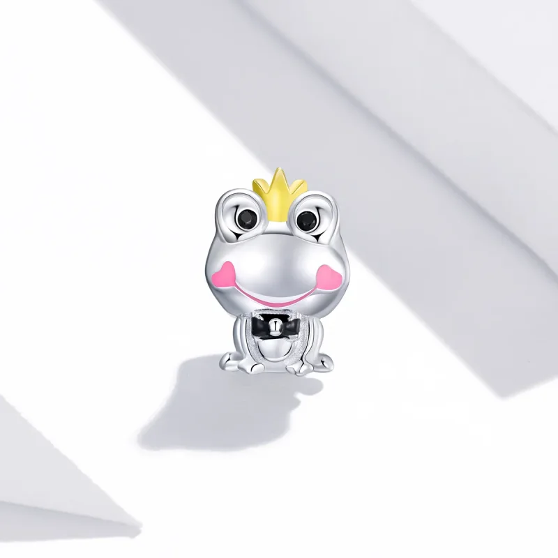 (bilde for) Pandora Style Two Tone Gentle Frog Charm - SCC1769 - Vis 2