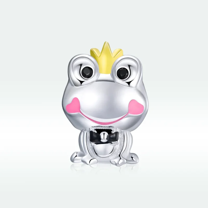 (bilde for) Pandora Style Two Tone Gentle Frog Charm - SCC1769 - Vis 5