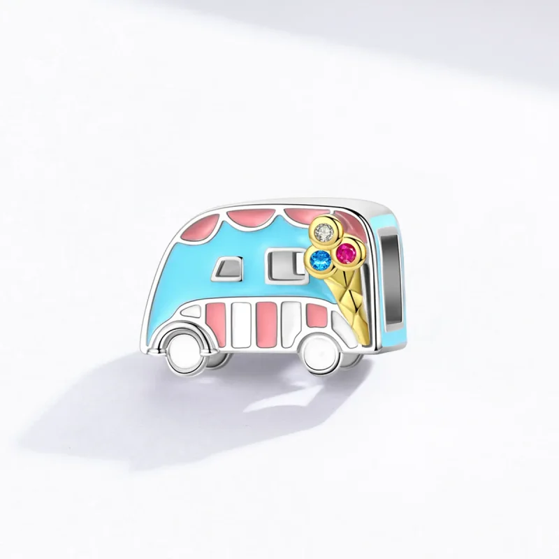 (bilde for) Pandora Style Two Tone Ice-Cream Van Charm - BSC163 - Vis 2