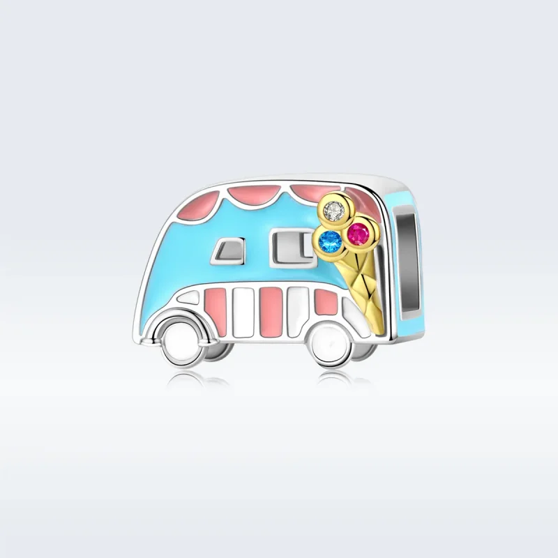 (bilde for) Pandora Style Two Tone Ice-Cream Van Charm - BSC163 - Vis 5