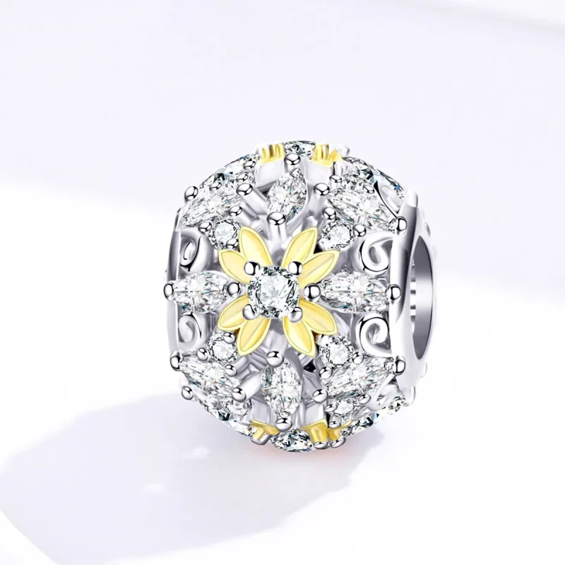 (bilde for) Pandora Style Two Tone Shining Life Charm - SCC1333 - Vis 2