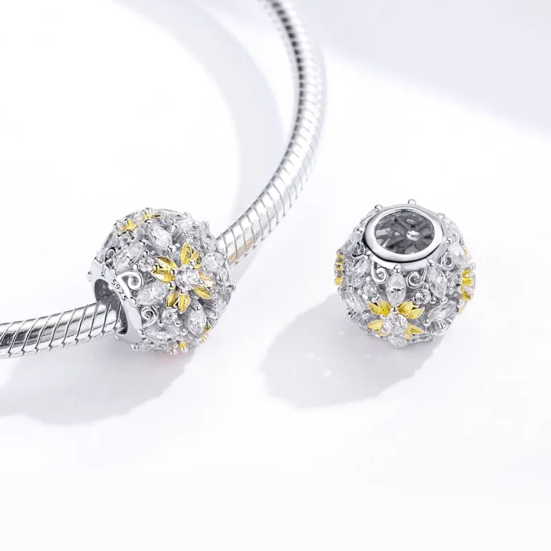 (bilde for) Pandora Style Two Tone Shining Life Charm - SCC1333 - Vis 4