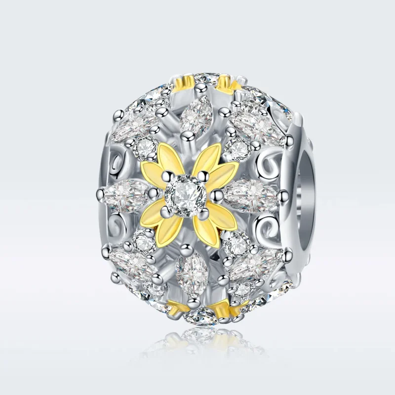 (bilde for) Pandora Style Two Tone Shining Life Charm - SCC1333 - Vis 5