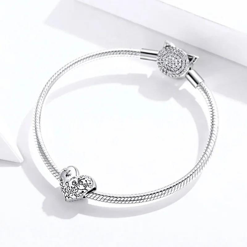 (bilde for) Pandora Style Vine Butterfly Charm - SCC1603 - Vis 3