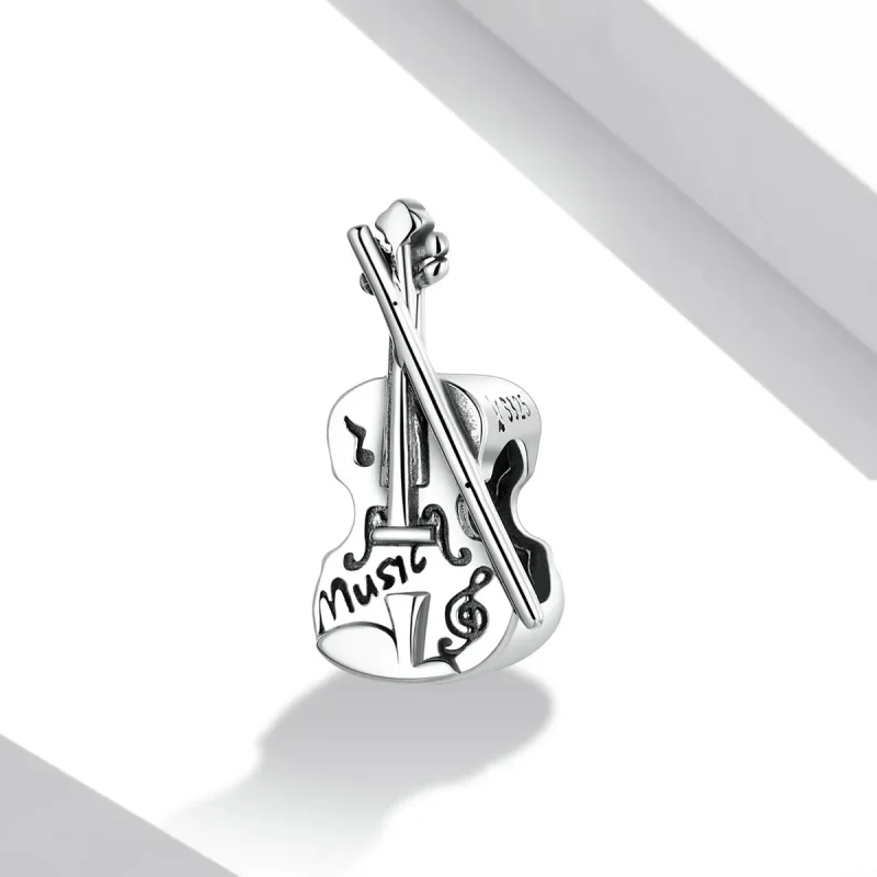 (bilde for) Pandora Style Vintage Fiolin Charm - SCC2077 - Vis 2