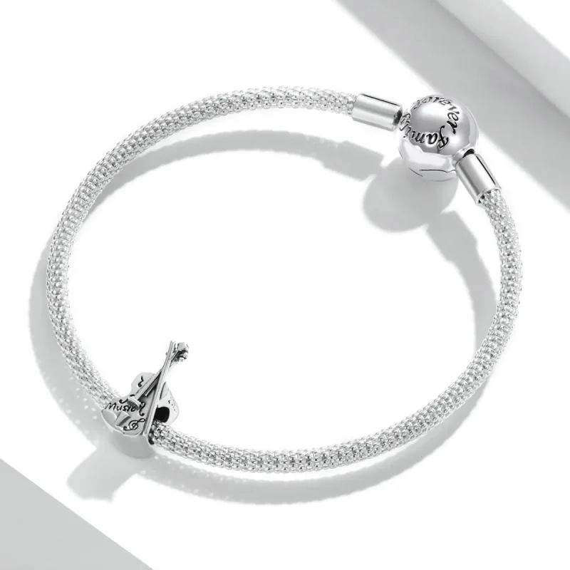 (bilde for) Pandora Style Vintage Fiolin Charm - SCC2077 - Vis 3