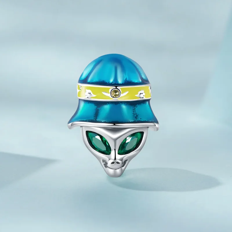 (bilde for) Pandora Style Weird Alien Charm - SCC2393 - Vis 2