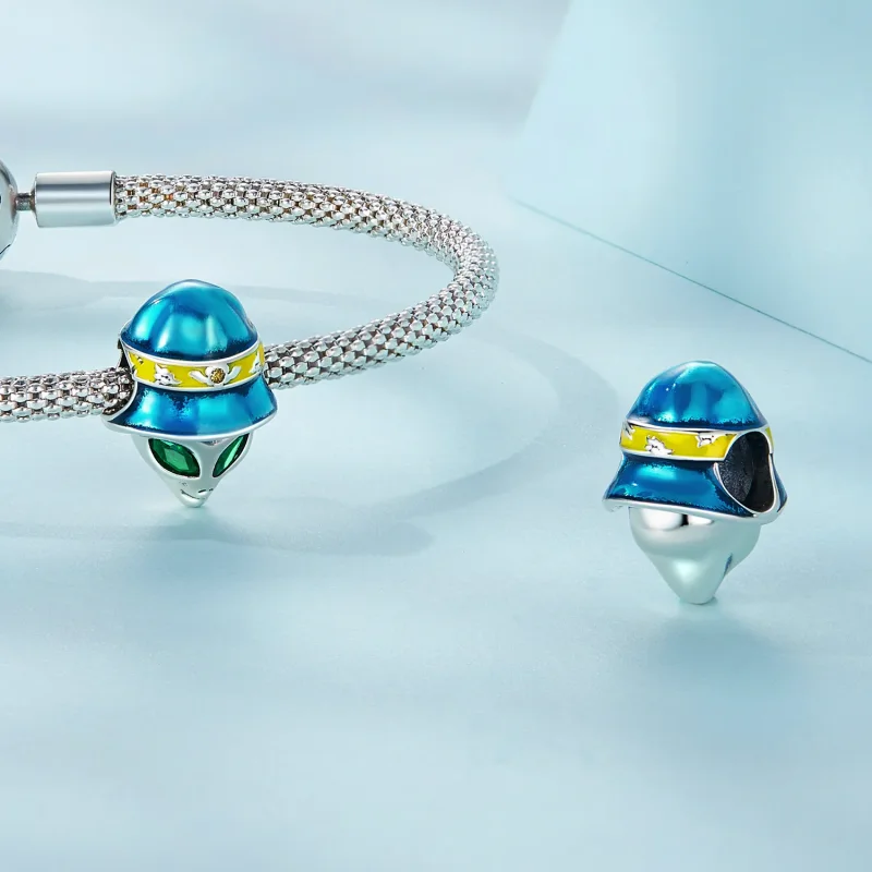 (bilde for) Pandora Style Weird Alien Charm - SCC2393 - Vis 4