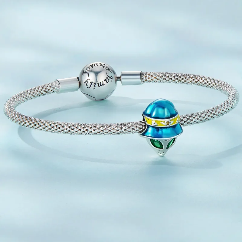 (bilde for) Pandora Style Weird Alien Charm - SCC2393 - Vis 5