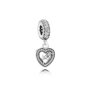 (bilde for) Butterfly Pandora Shine anheng med klare cubic zirconia - 791521CZ
