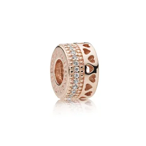 (bilde for) Hearts PANDORA Rose spacer med klar cubic zirconia - 787415CZ