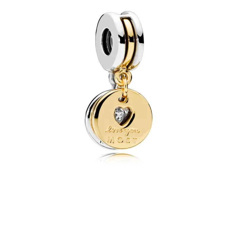 (bilde for) Moderne LovePod PANDORA Rose anheng med klare cubic zirconia - 767243CZ - Vis 2