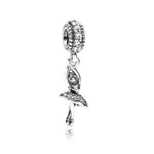(bilde for) Moderne LovePod PANDORA Rose anheng med klare cubic zirconia - 791365CZ
