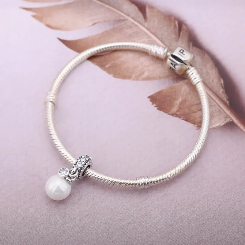(bilde for) Moderne LovePod PANDORA Rose anheng med klare cubic zirconia - 791871P - Vis 2